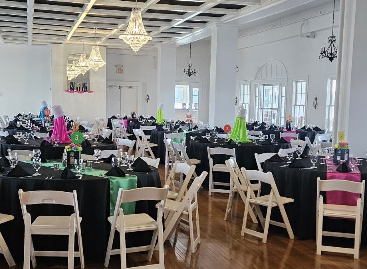 table and chairs setup for the hotel conneaut bethesda gala