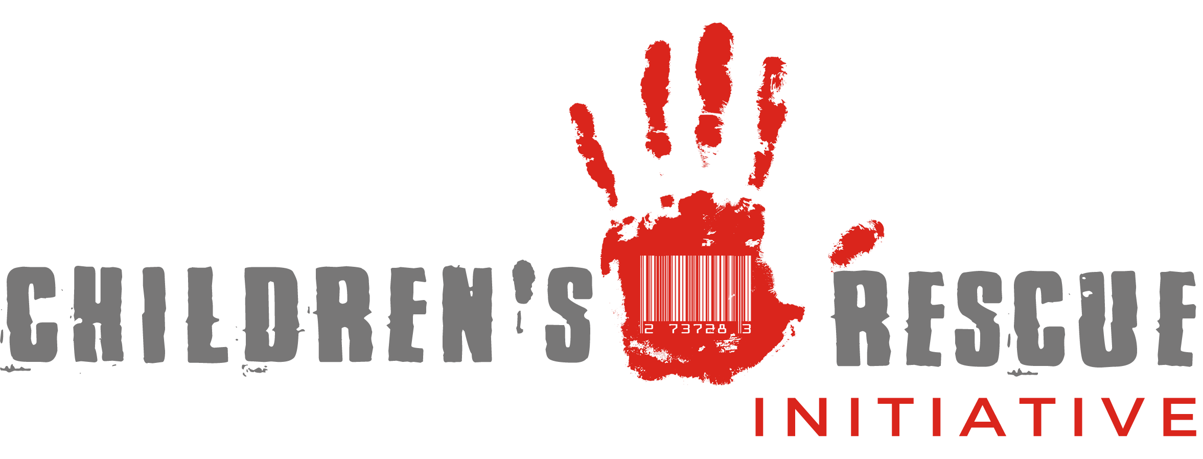 Childrens Rescue Initiative Logo Type with Red Hand print